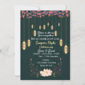 Indian Wedding Sangeet Night Ceremony Invitations  招待状 (正面)