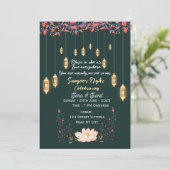 Indian Wedding Sangeet Night Ceremony Invitations  招待状 (スタンド正面)