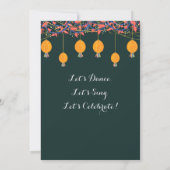 Indian Wedding Sangeet Night Ceremony Invitations  招待状 (裏面)