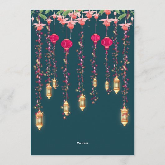 Indian Wedding Sangeet Night Invitations  招待状 (裏面)