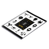 Indian Zodiac - Geometric Vedic Sign Art Journal ノートブック (左側)