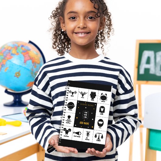 Indian Zodiac - Geometric Vedic Sign Art Journal ノートブック