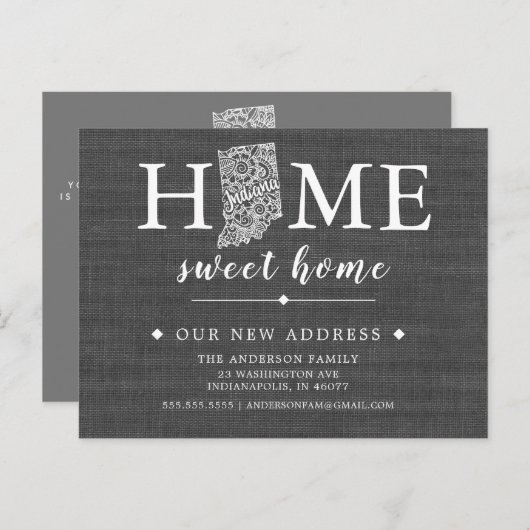 INDIANA州移動案内ポストカード 案内ポストカード (正面/裏面)