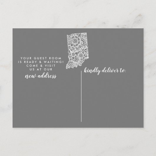 INDIANA州移動案内ポストカード 案内ポストカード (裏面)