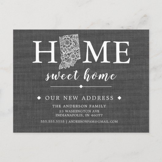 INDIANA州移動案内ポストカード 案内ポストカード (正面)