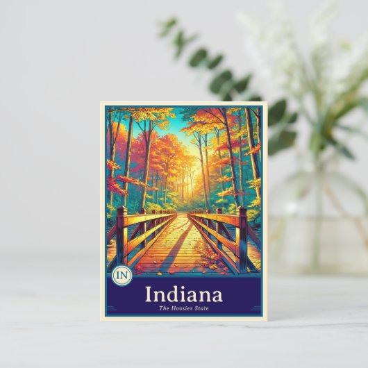 Indiana | Anime Style Cel Shaded Postcard ポストカード (スタンド正面)
