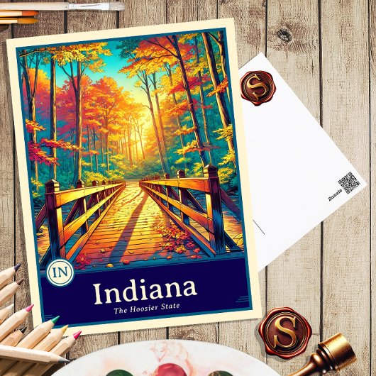 Indiana | Anime Style Cel Shaded Postcard ポストカード