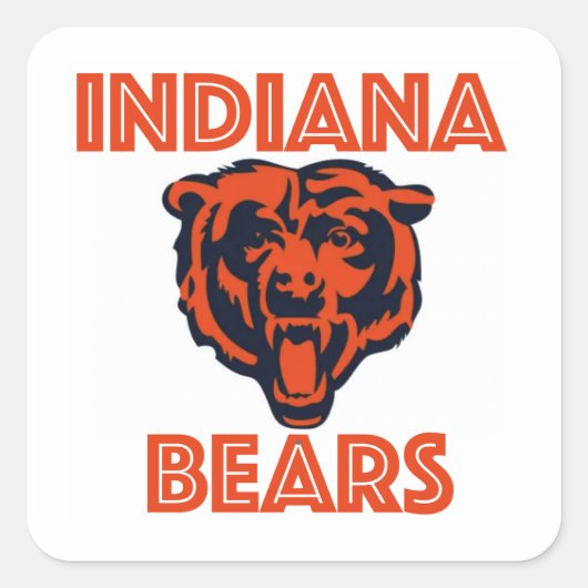 Indiana Bears Stickers スクエアシール (正面)