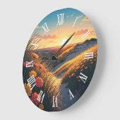 Indiana Dunes National Park Travel ラージ壁時計 (傾斜)