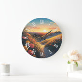 Indiana Dunes National Park Travel ラージ壁時計 (ホーム)