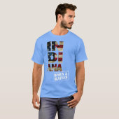 Indiana Gift Born And Raised Strong Awesome Design Tシャツ (正面フル)