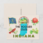 Indiana Hoosier Greeting Postcard ポストカード (正面/裏面)