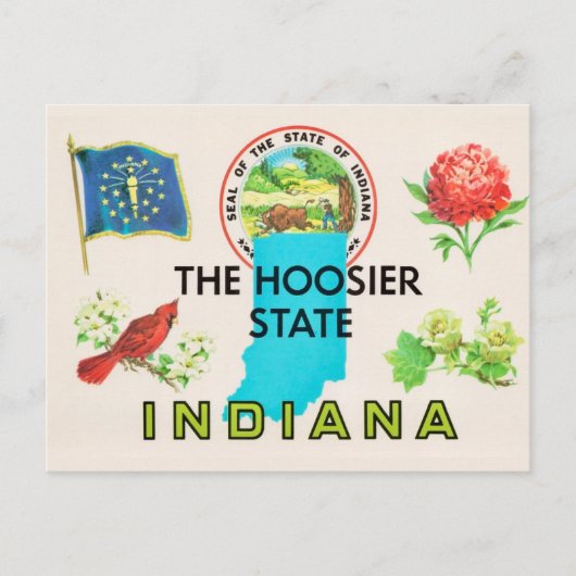 Indiana Hoosier Greeting Postcard ポストカード (正面)