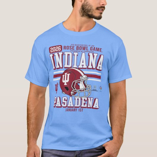 Indiana Hoosiers Rose Bowl 20252026 CFP Quarterfin Tシャツ (正面)