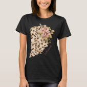 Indiana Leopard Pattern Map Leo State Of Indiana Tシャツ (正面)