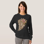 Indiana Leopard Pattern Map Leo State Of Indiana Tシャツ (正面フル)