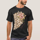 Indiana Leopard Pattern Map Leo State Of Indiana Tシャツ (正面)