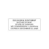 Indiana Notary Public セルフインキングスタンプ (デザイン)