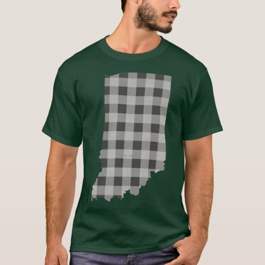 Indiana Plaid in Gray Tシャツ (正面)