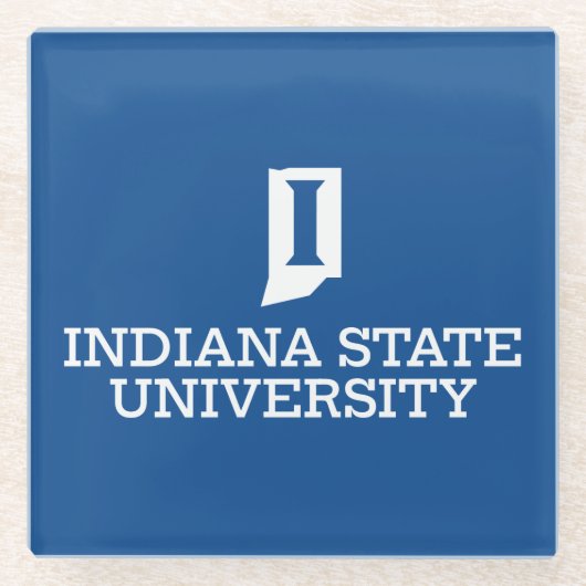 Indiana State University ガラスコースター (正面)