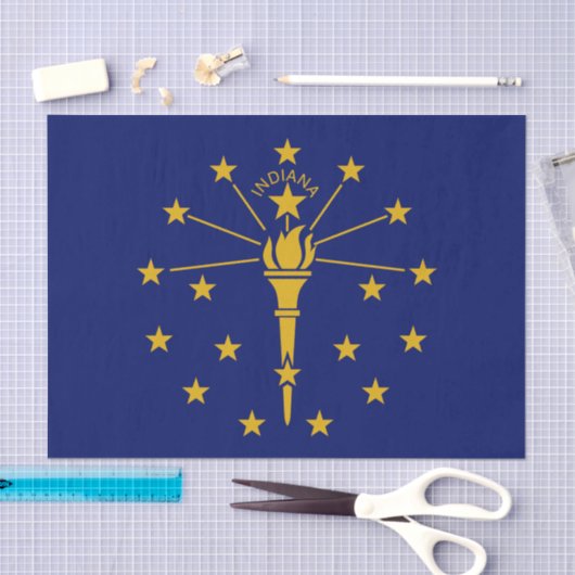 Indiana tissue paper, Indiana Flag tissue paper 薄葉紙 (クラフト)
