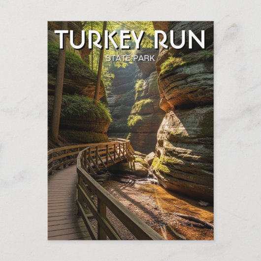 Indiana Turkey Run State Park Travel ポストカード (正面)