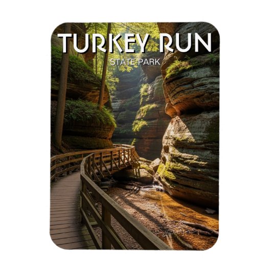 Indiana Turkey Run State Park Travel マグネット (縦)