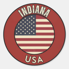 Indiana United States of America  ラウンドシール