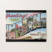 Indiana_Vintage旅行ポスターからの挨拶 ジグソーパズル (横)