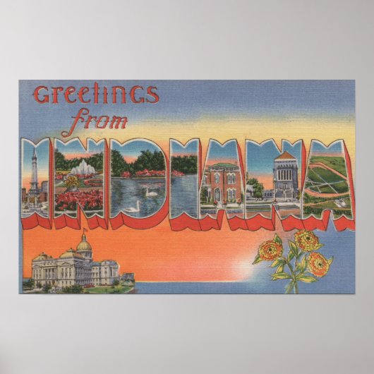 IndianaLarge Letter ScenesIndiana ポスター (正面)