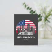 Indianapolis City Indiana American Flag ポストカード (スタンド正面)