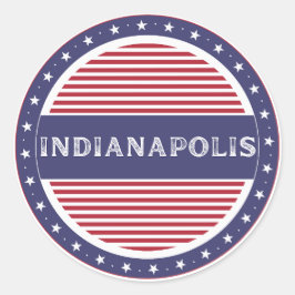 Indianapolis City Pride Emblem – American Identity ラウンドシール