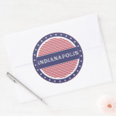 Indianapolis City Pride Emblem – American Identity ラウンドシール (封筒)