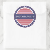 Indianapolis City Pride Emblem – American Identity ラウンドシール (バッグ)