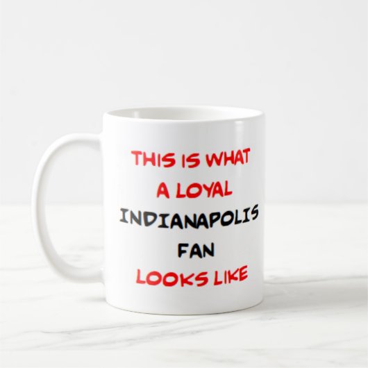 indianapolis fan, loyal コーヒーマグカップ (左)