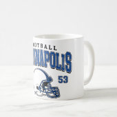 Indianapolis Football Mug – Vintage Helmet Sports  コーヒーマグカップ (正面右)
