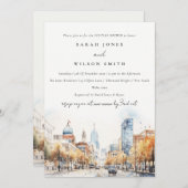 Indianapolis Indiana Landscape Couples Shower 招待状 (正面/裏面)