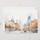 Indianapolis, Indiana Landscape Rehearsal Dinner 招待状 (裏面)