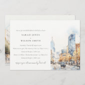 Indianapolis, Indiana Landscape Rehearsal Dinner 招待状 (正面/裏面)