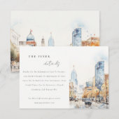 Indianapolis Indiana Landscape Wedding Detail エンクロージャーカード (正面/裏面)