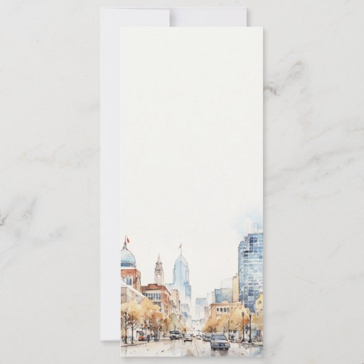 Indianapolis, Indiana Landscape Wedding Menu Card 招待状 (裏面)