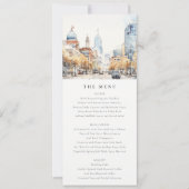Indianapolis, Indiana Landscape Wedding Menu Card 招待状 (正面)