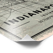 Indianapolis indiana map print poster canvas フォトプリント            (角)