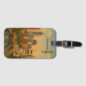 Indianapolis Indiana Skyline City Panorama ラゲッジタグ (正面横)