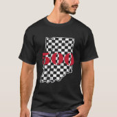 Indianapolis Indiana State 500 Race Car Distressed Tシャツ (正面)