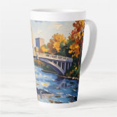 Indianapolis White Bridge Over the White River  カフェラテマグ (右アングル)