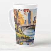 Indianapolis White Bridge Over the White River  カフェラテマグ (左アングル)