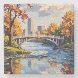 Indianapolis White Bridge Over the White River  ストーンコースター