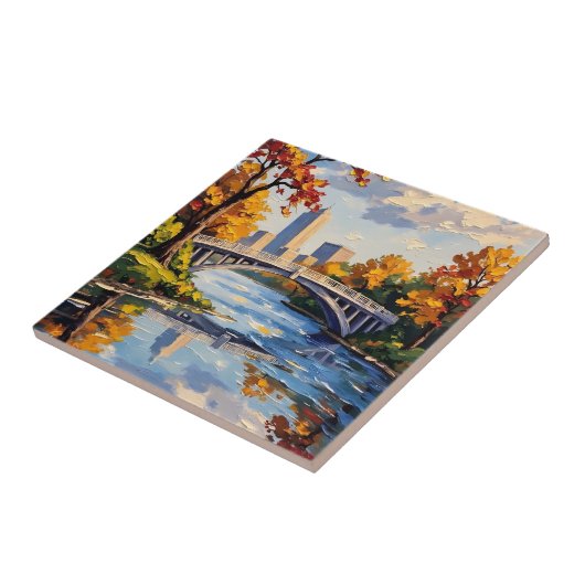 Indianapolis White Bridge Over the White River  タイル (側面)