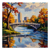 Indianapolis White Bridge Over the White River  ポスター (正面)